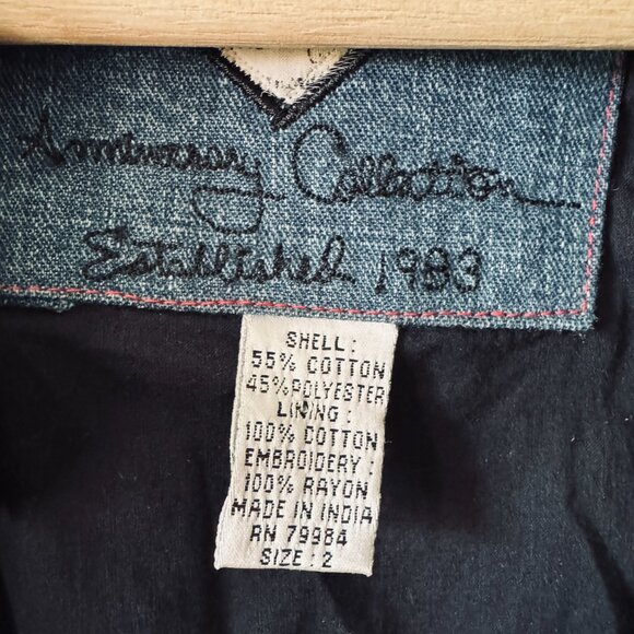 Vtg Chico's Tapestry Jacket Shacket Button Front Boho Beaded Embroidery Artsty - Picture 16 of 16